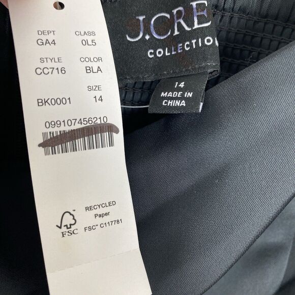 J Crew Black Maxi Slip Dress Sz 14 Large Formal Party Gala Sexy Siren NWT - Picture 8 of 9